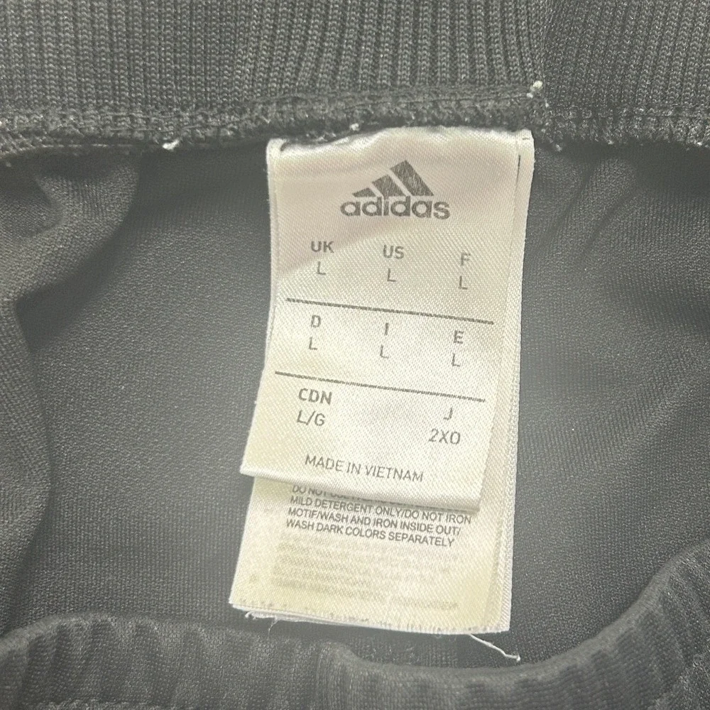 Adidas Climalite Joggers Black Teal Stripe Athletic Pants Mens Large